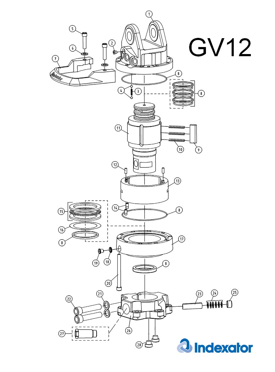 Części i uszczelnienia do rotator GV12